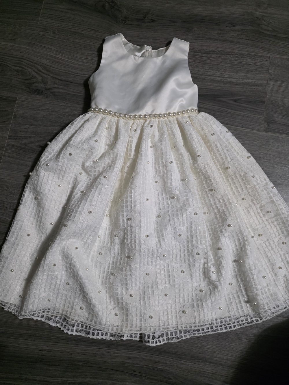 Fiona Princess Girls Formal Dress Size 6X/7 White Like New